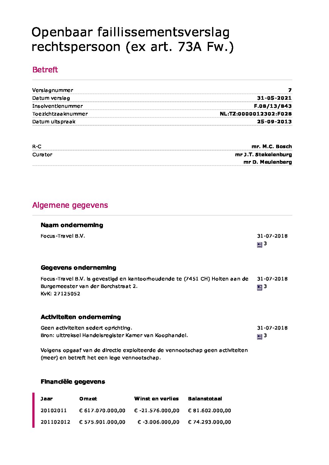 Focus-Travel B.V. – verslag 15