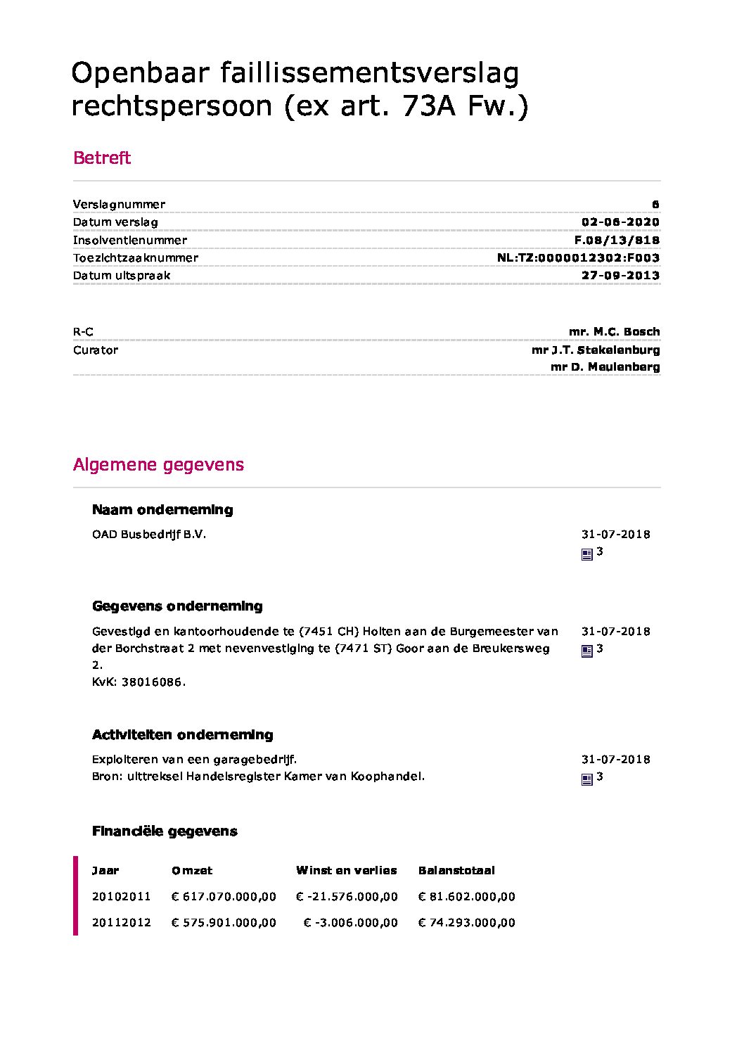 Oad Busbedrijf B.V. – verslag 14