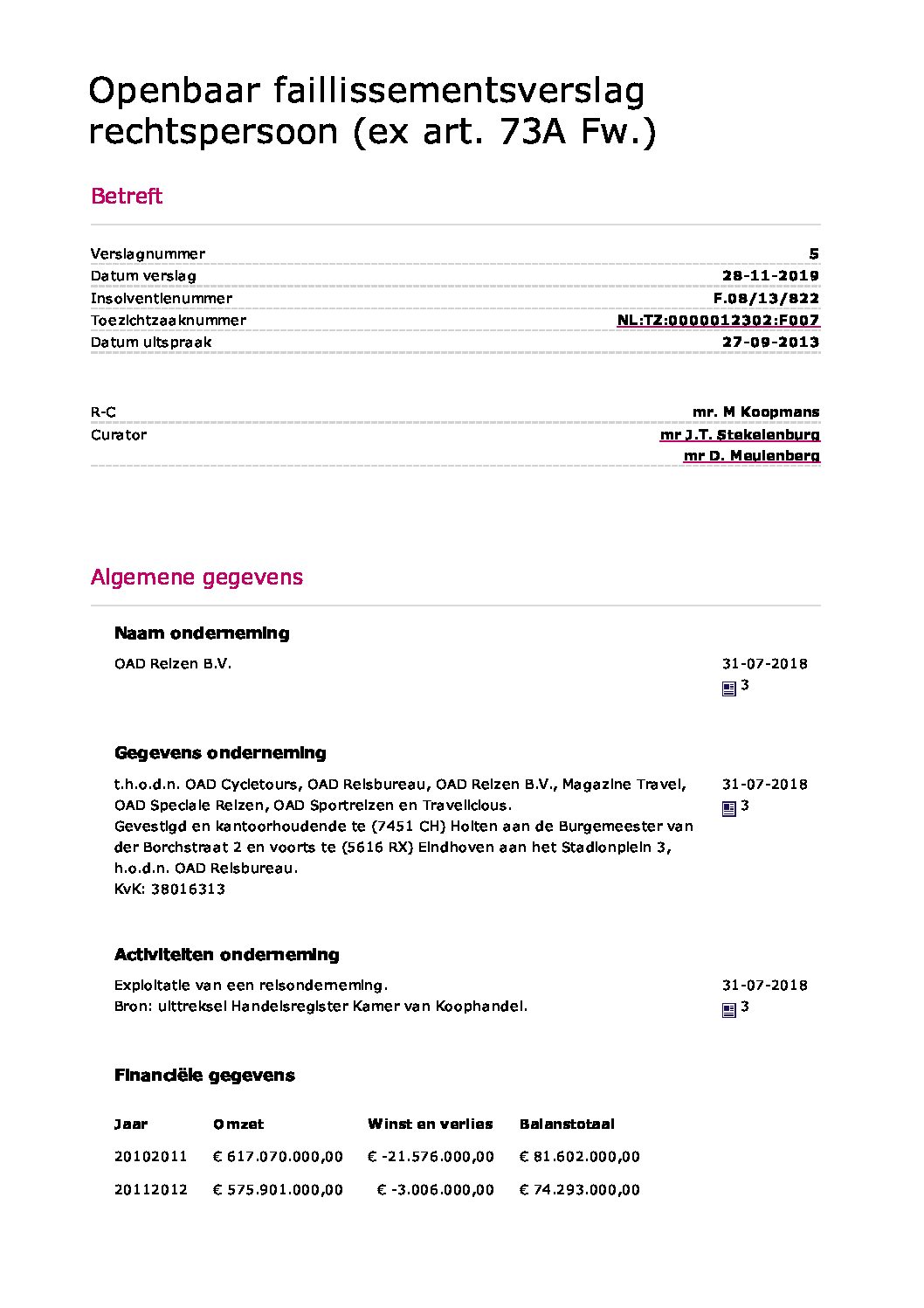 Verslag 13 OAD Reizen