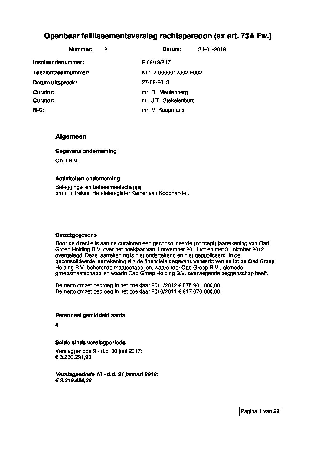 OAD BV – verslag 10