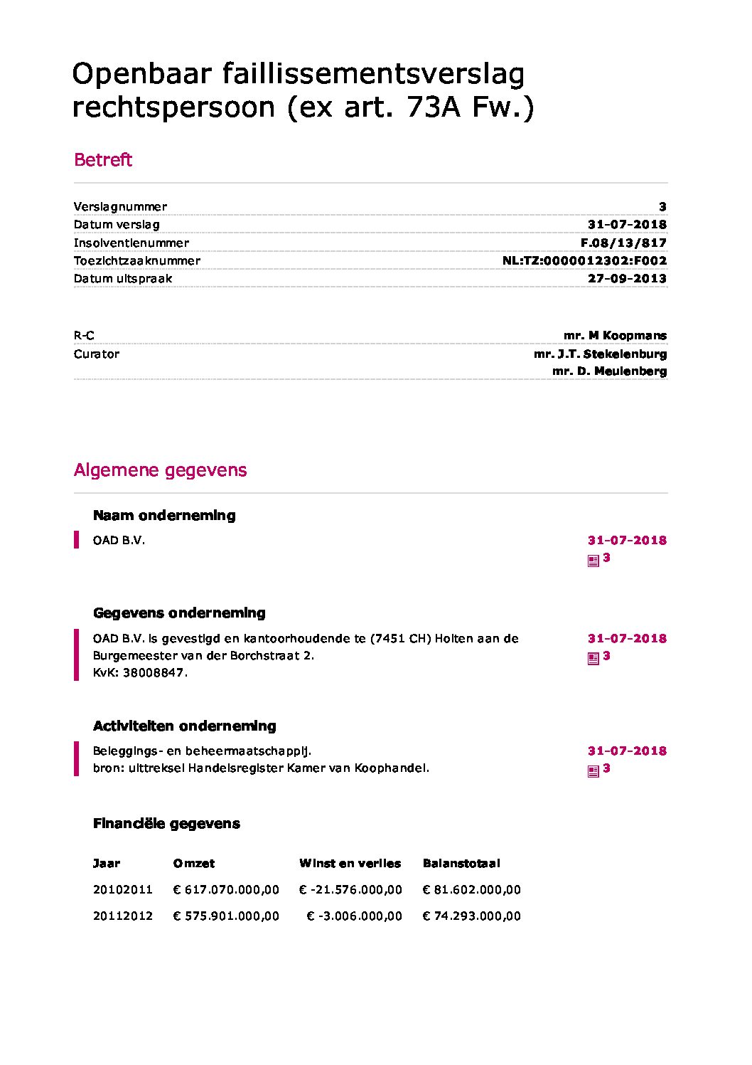 OAD BV – verslag 11