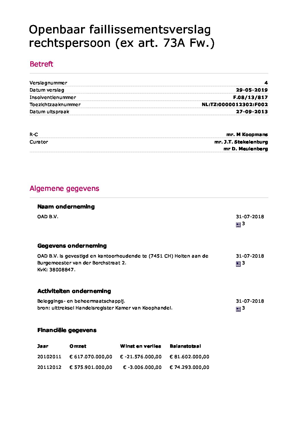 OAD BV – verslag 12