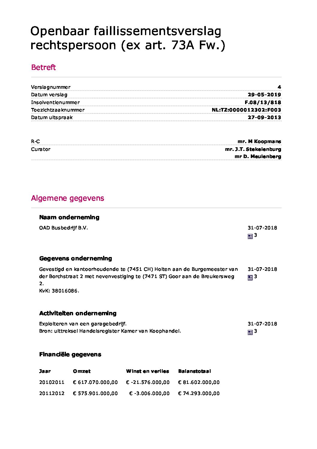 OAD Busbedrijf – verslag 12