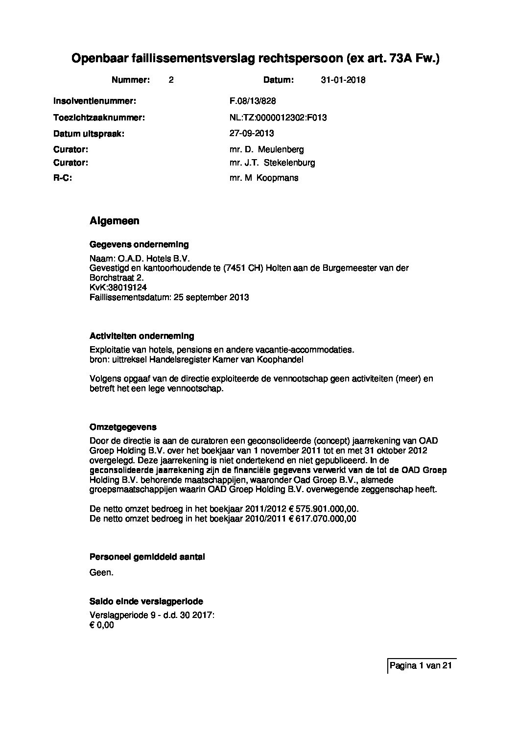 OAD Hotels – verslag 10