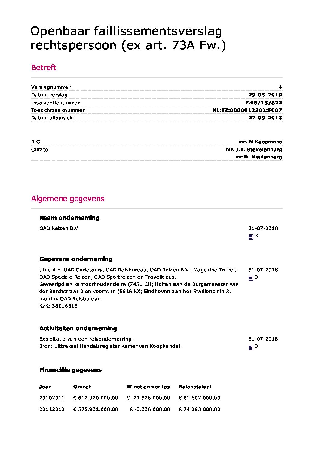 OAD Reizen BV – verslag 12