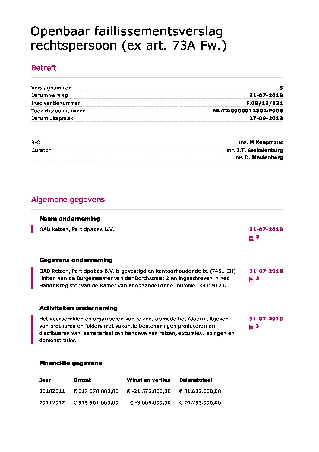 OAD Reizen, Part. – verslag 11