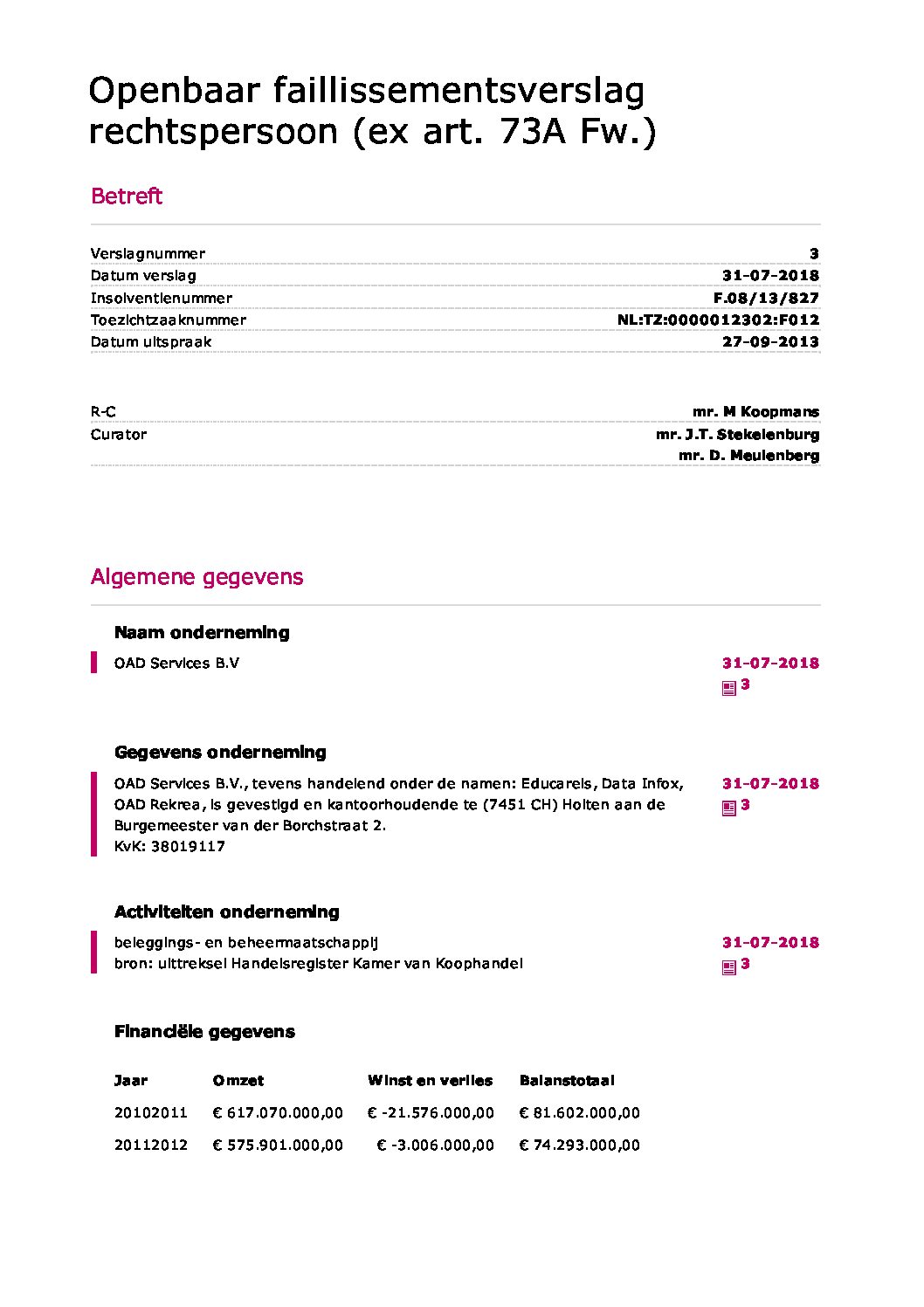 OAD Services – verslag 11