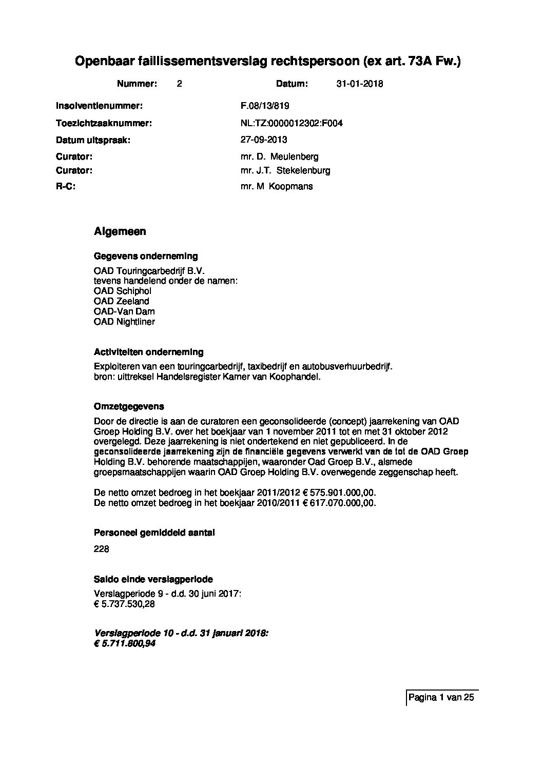 OAD Touringcarbedr. – verslag 10