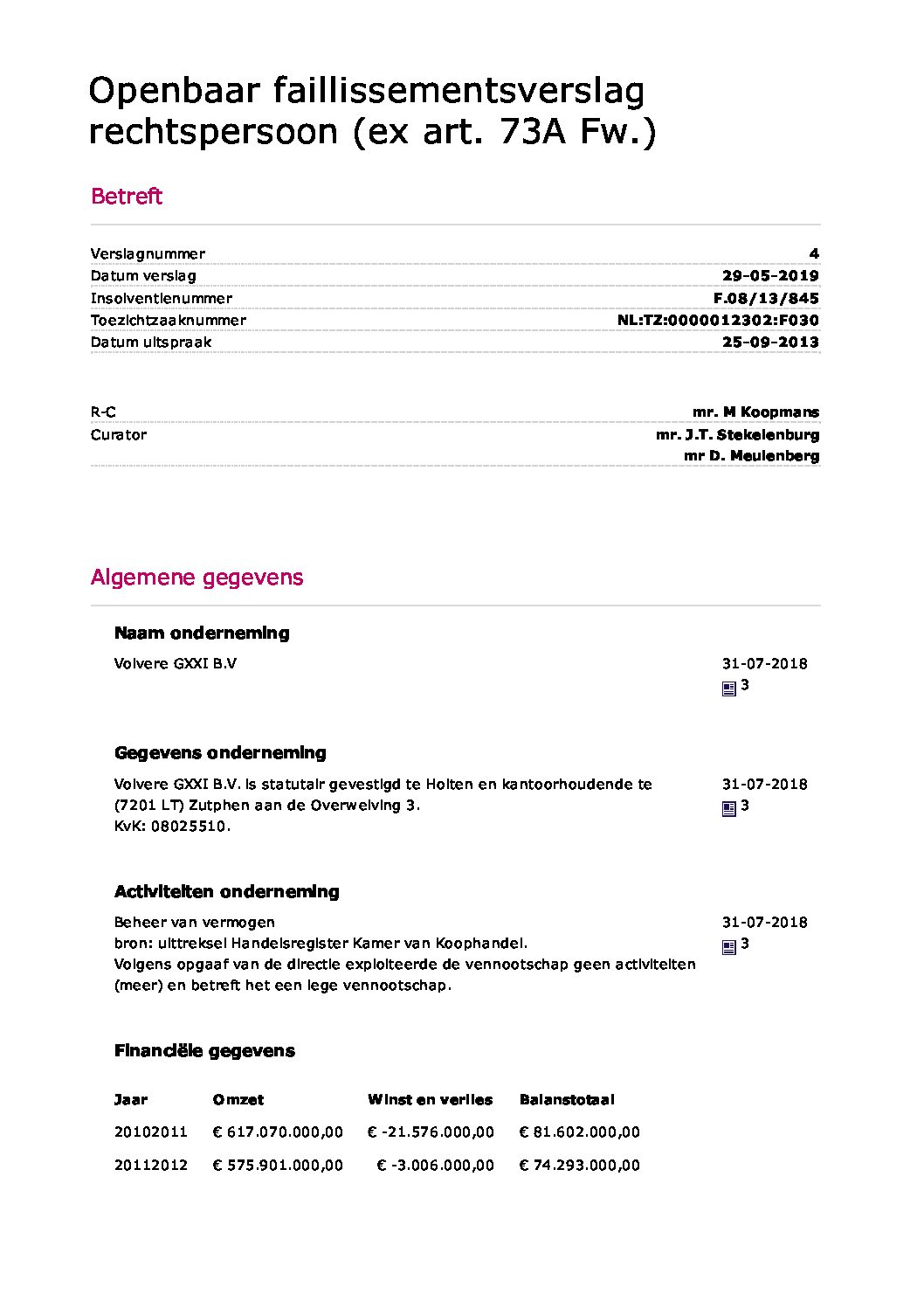 Volvere GXXI – verslag 12