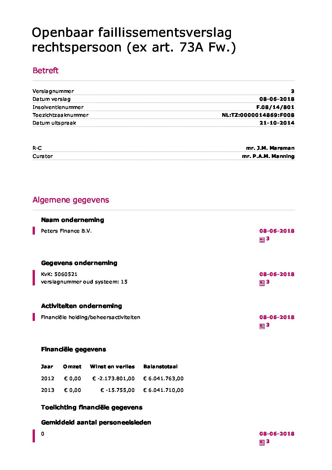 Peters Finance – verslag 015