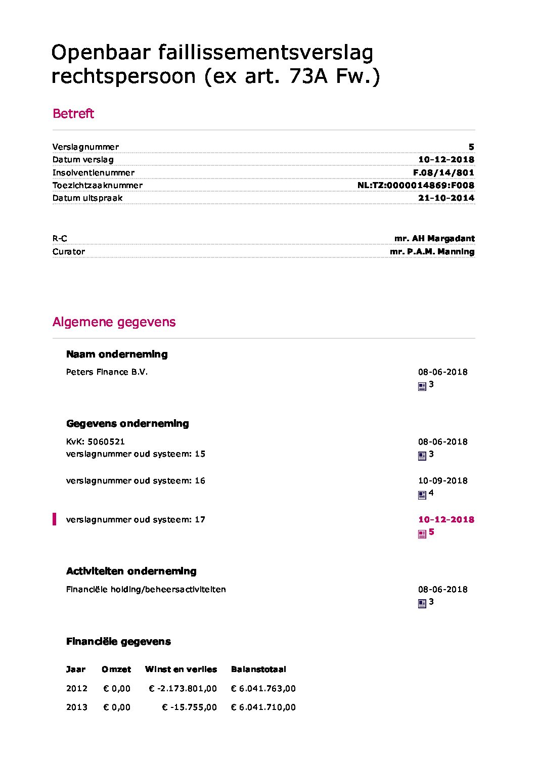 Peters Finance – verslag 017
