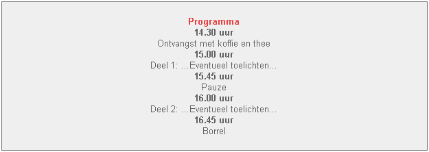 Programma concept