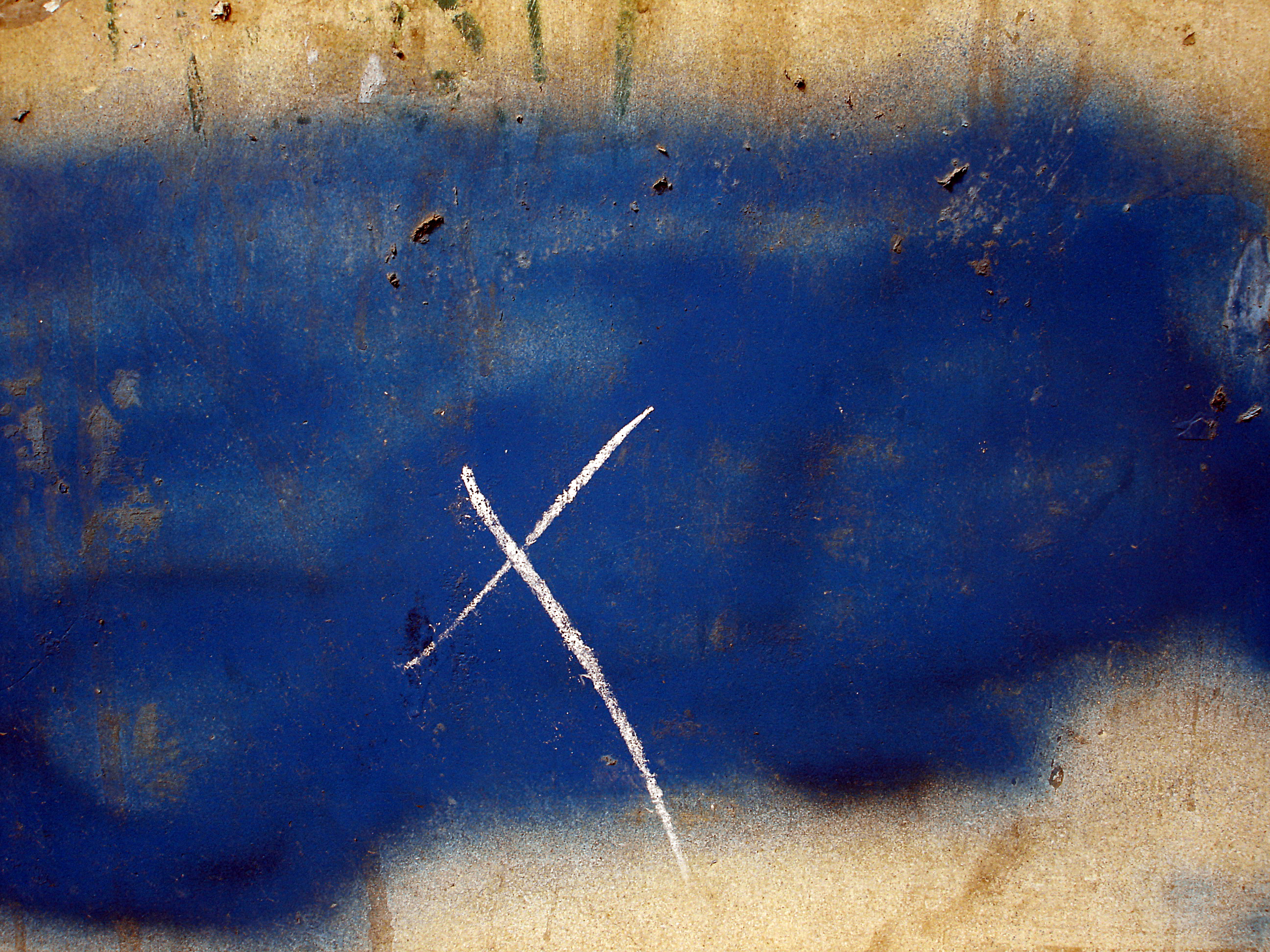 Blauw kruis