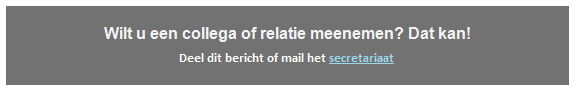 Collega of relatie meenemen naar de Kennissessie Aanbestedingsrecht 1 december 2015 mail