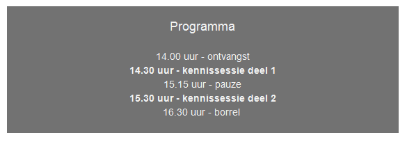Programma Kennissessie Aanbestedingsrecht 1 december 2015