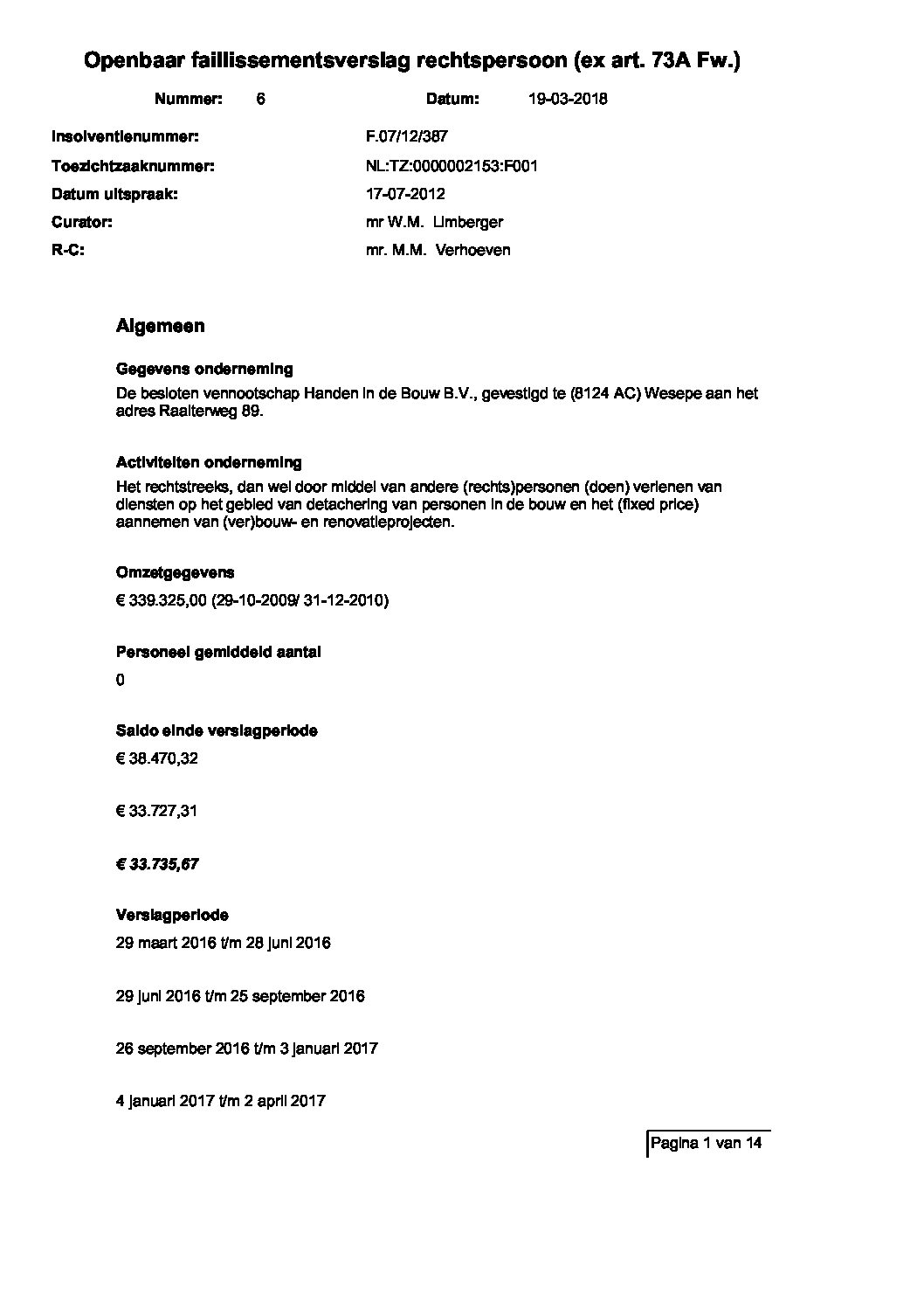 Handen in de bouw – verslag 020