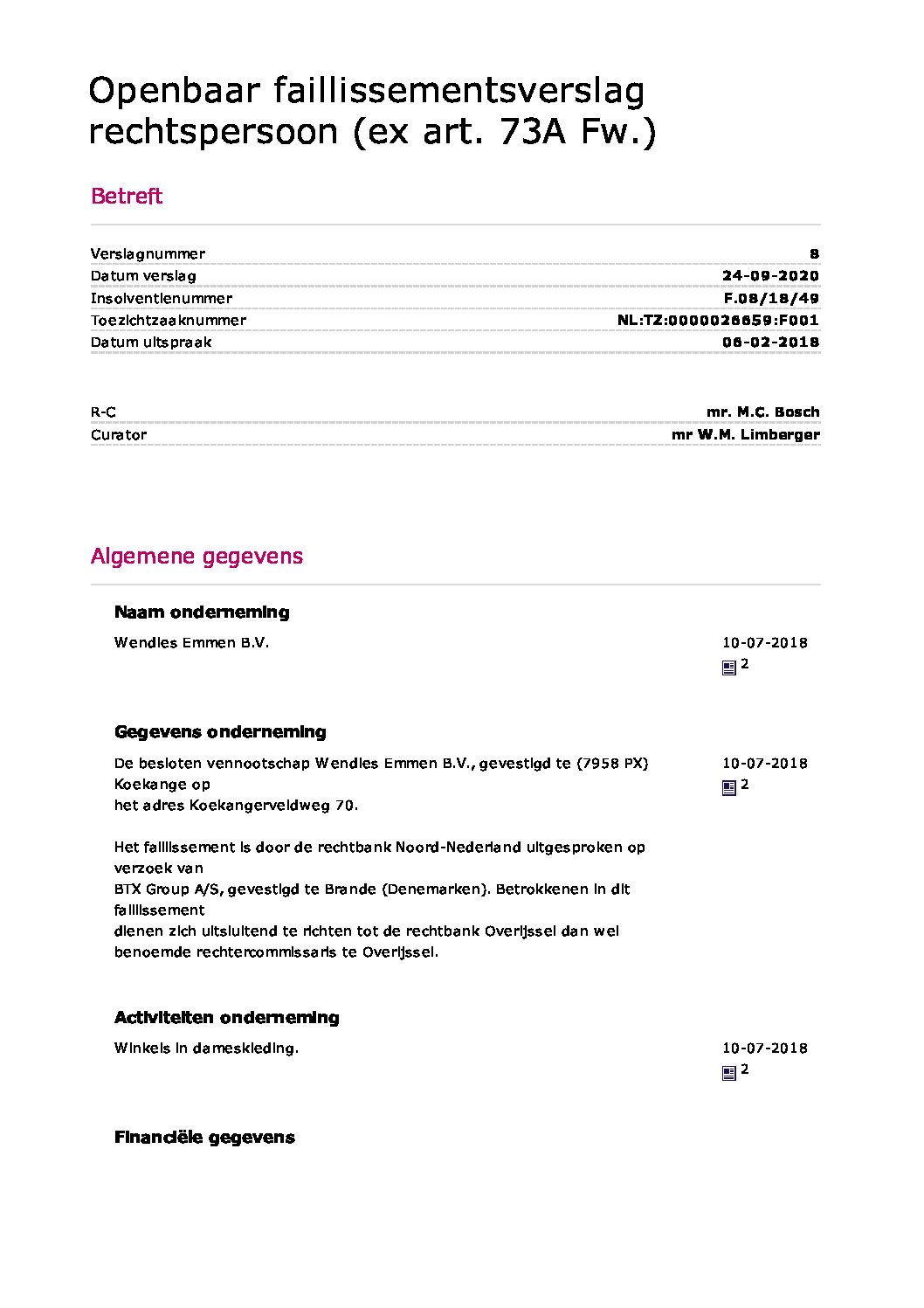 Wendies Emmen – verslag 008