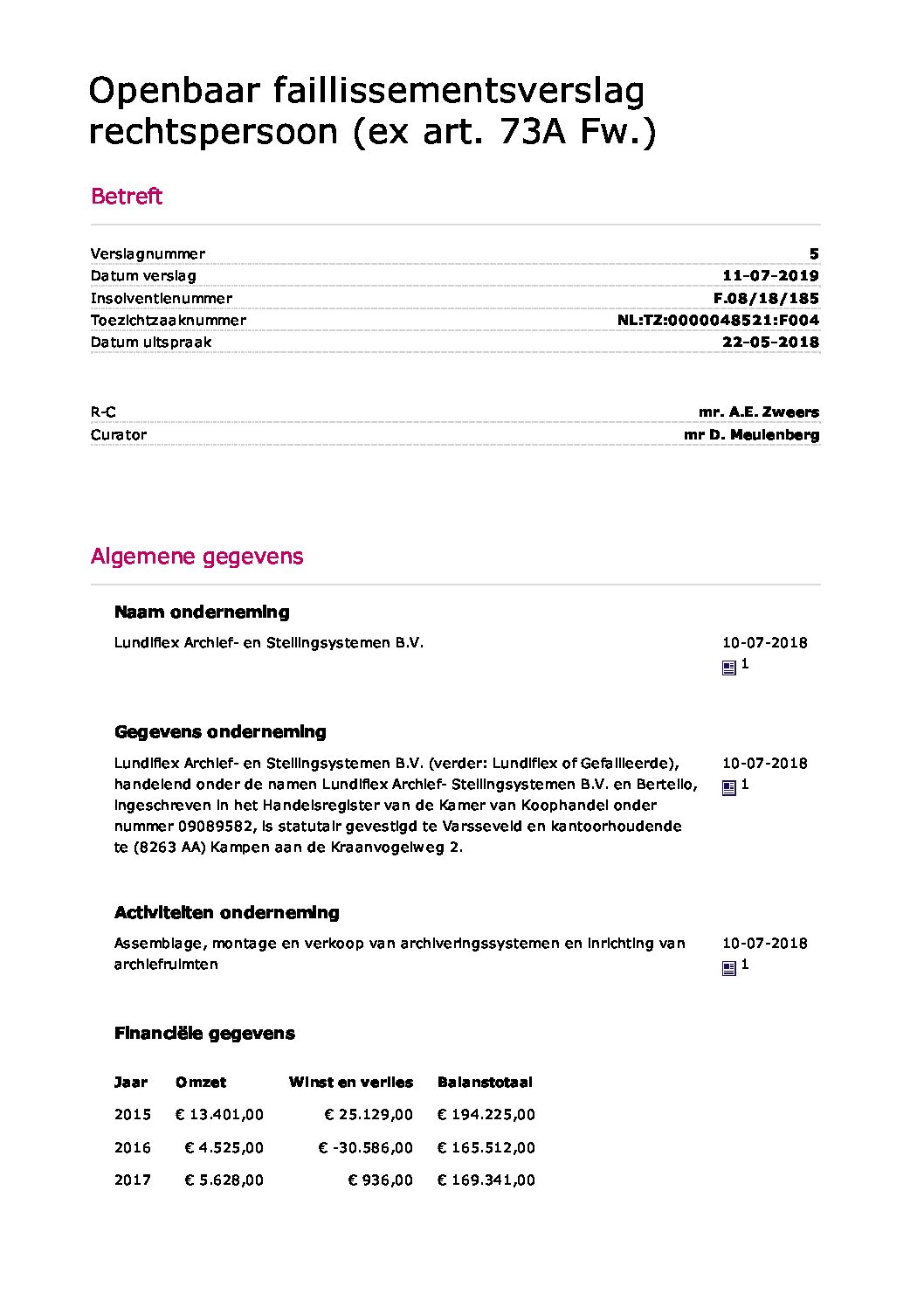 Lundiflex – verslag 5