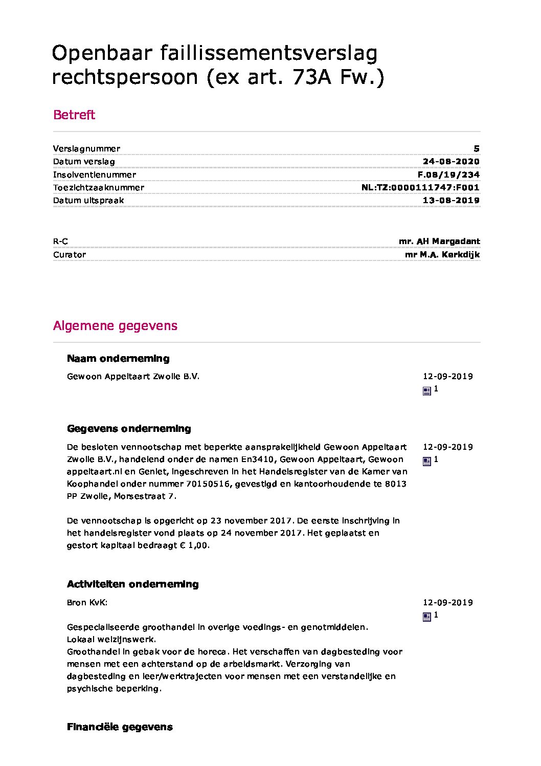 Gewoon Appeltaart – verslag 005 (eind)
