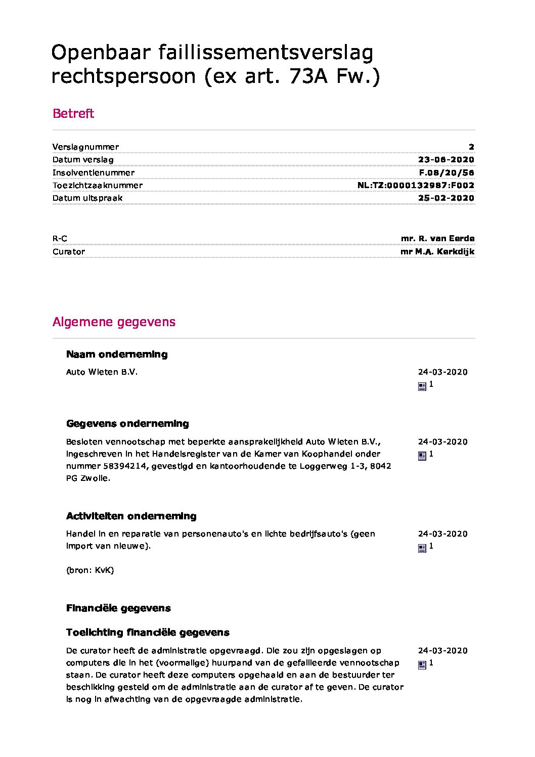 Auto Wieten – verslag 002