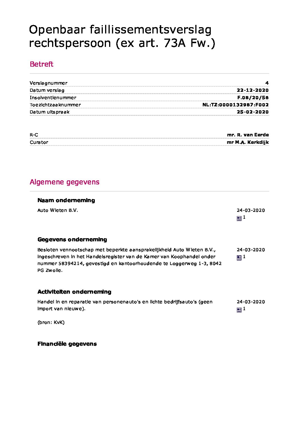 Auto Wieten – verslag 004